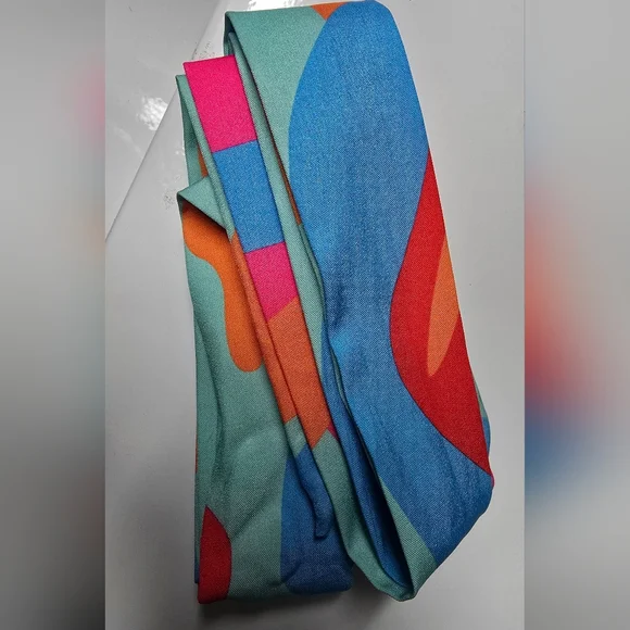 Retro Funky Disco Lantern Sleeve Ruffle Hem Dress NWOT XL - Picture 9 of 10